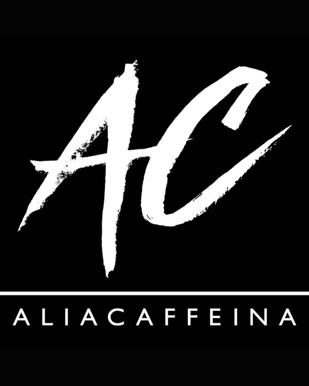Alia Caffeina logo — brush-stroke AC monogram above the brand wordmark